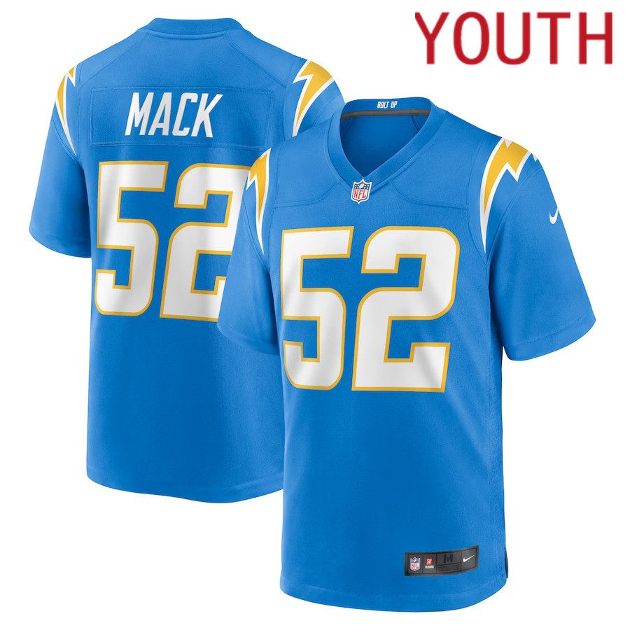 Youth Los Angeles Chargers #52 Khalil Mack Nike Powder Blue Game NFL Jersey->los angeles chargers->NFL Jersey